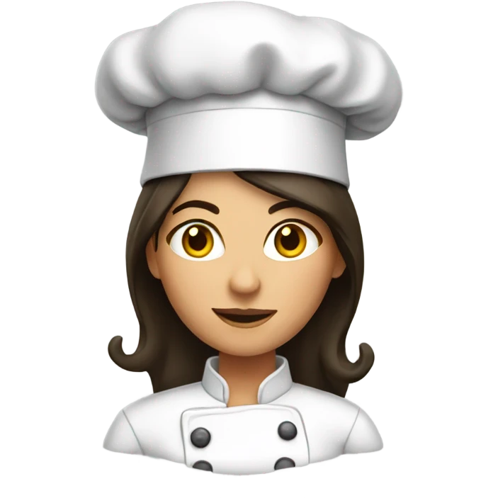 Brunette chef emoji