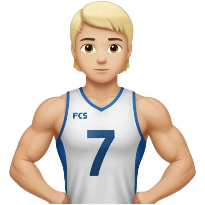 blonde Number 7 Printed Athlete emoji
