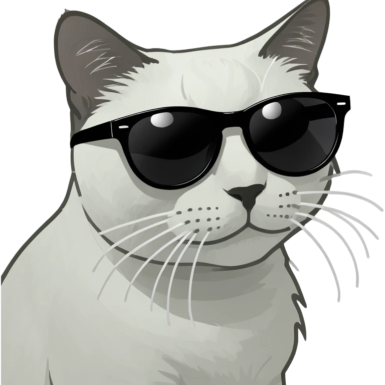 Cat with sunglasses emoji