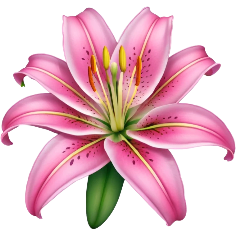 Pink lily emoji