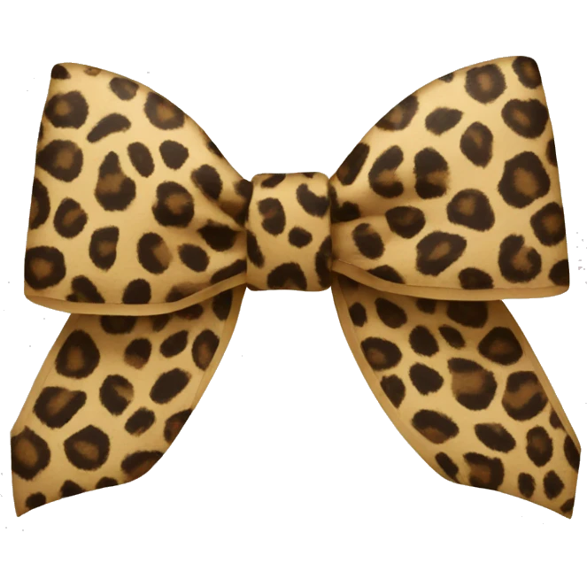 Leopard print bow emoji