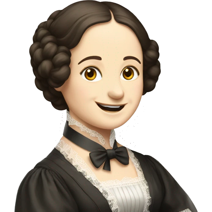historical figure Ada Lovelace cheering emoji