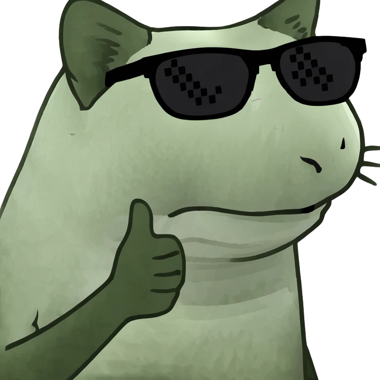 Cat with sunglasses emoji