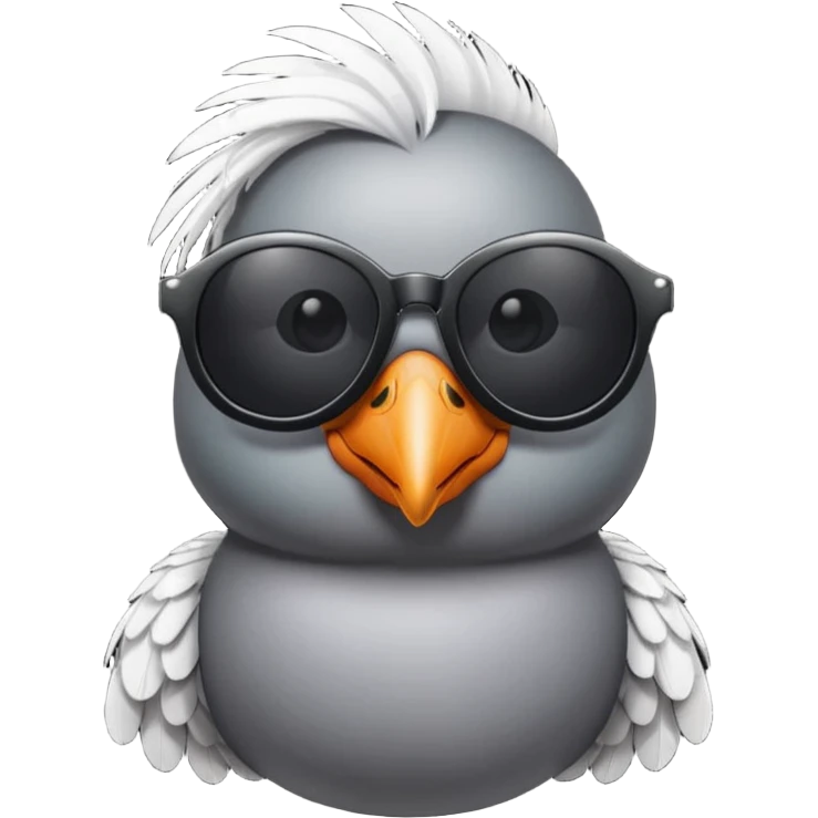 Pigeon wearing sunglasses emoji
