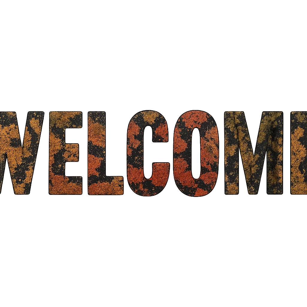 The word 'WELCOME' written in bold letters, each letter filled with a realistic snake skin pattern, vibrant and textured. emoji