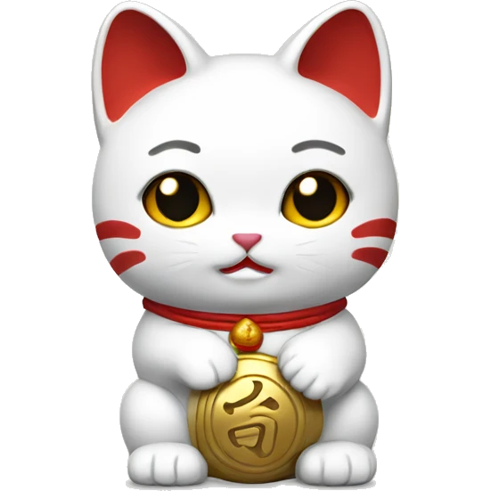 white maneki neko emoji