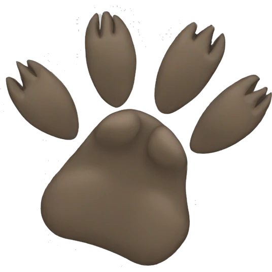 The paws of a wolf emoji