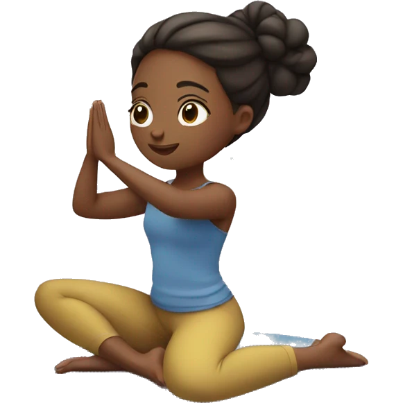 Girl doin yoga  emoji