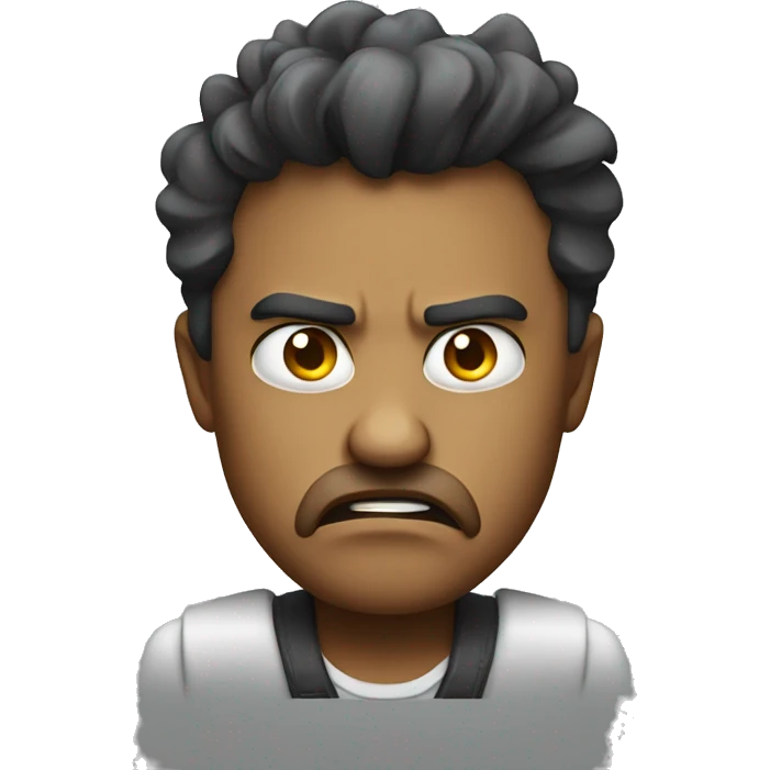 arrogant person with angry expression emoji