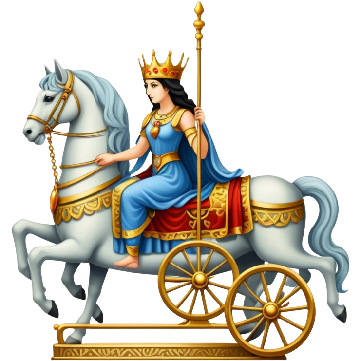Tarot Card with the chariot on it  emoji