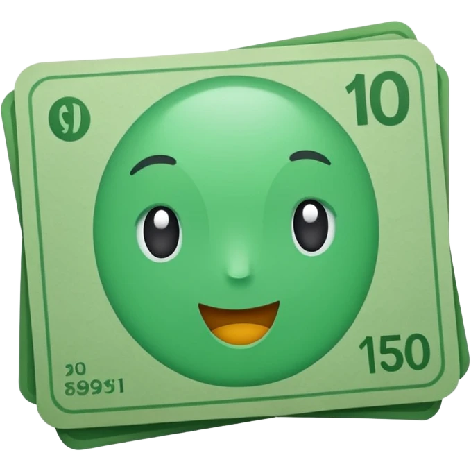 green single money paper emoji