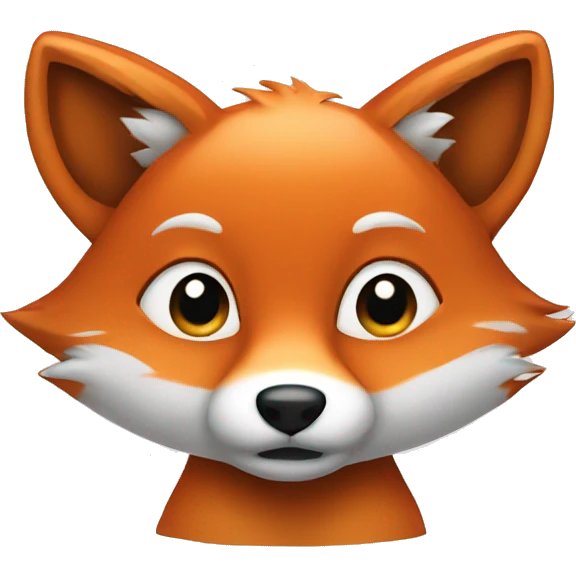 A cute cartoon fox face emoji" emoji