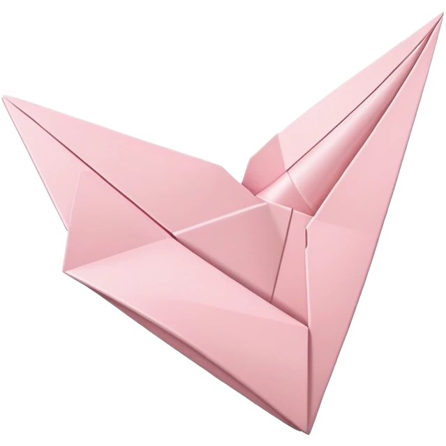 Pale pink classic heart and paper airplane emoji