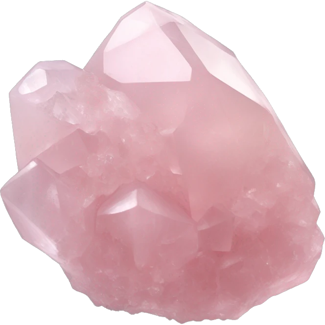 Rose quartz crystal cluster  emoji