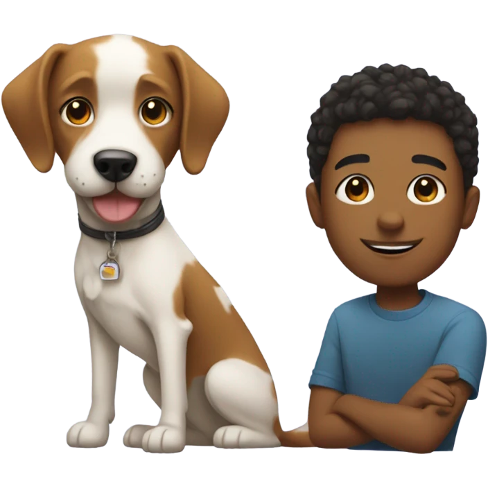 Corey with a dog emoji