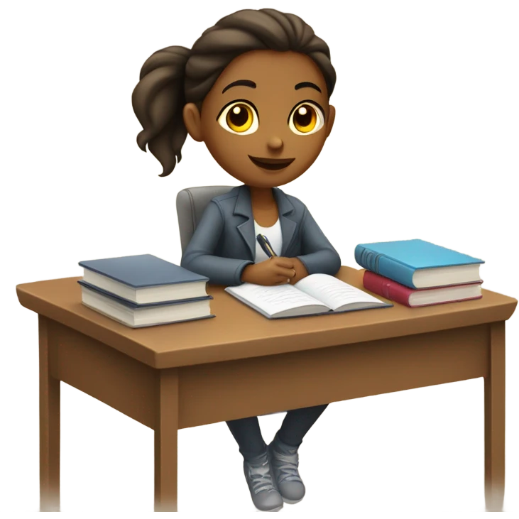 Girl study  emoji