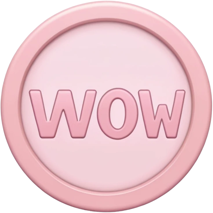 Pastel pink sing say "wow" emoji