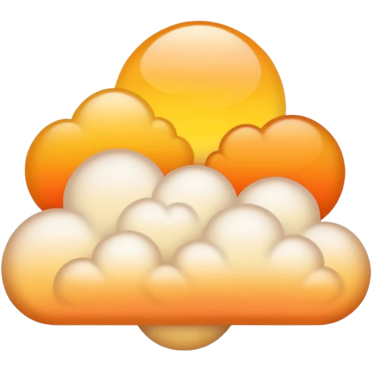 A golden sunset cloud with warm gradient tones. emoji