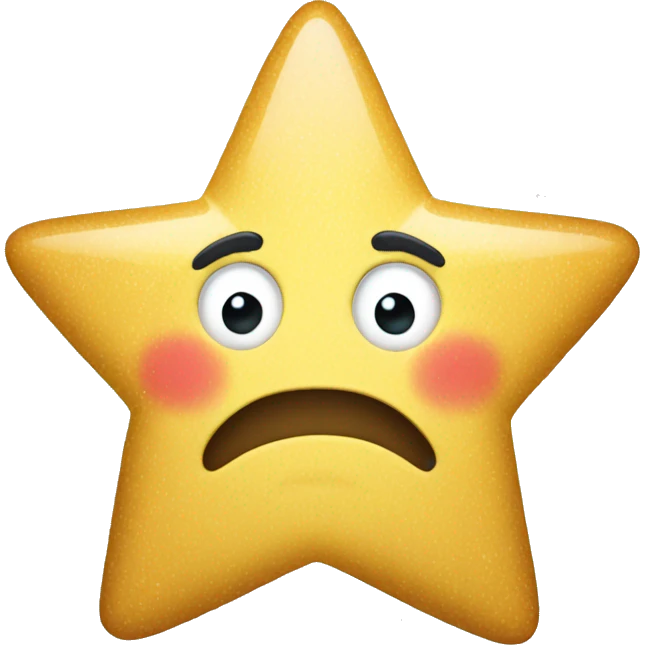 Star, that is only filled 50% emoji