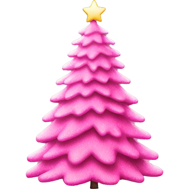 pink christmas tree  emoji