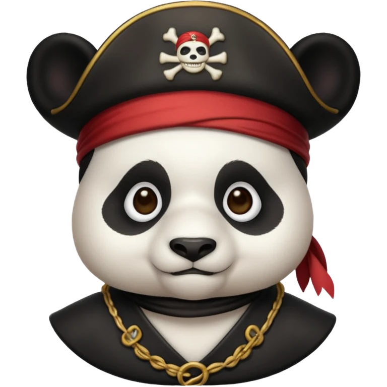 panda with pirate hat emoji emoji