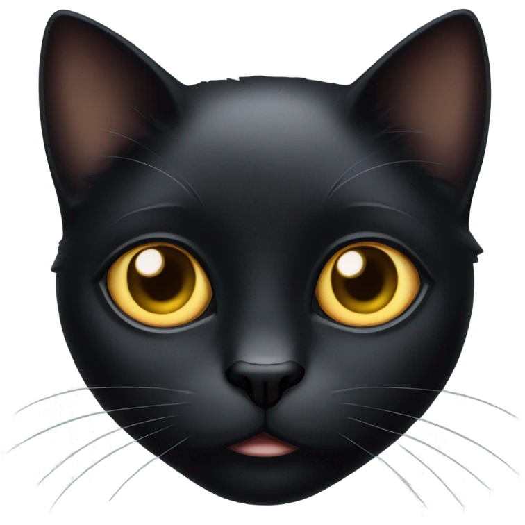 one eye Black cat emoji