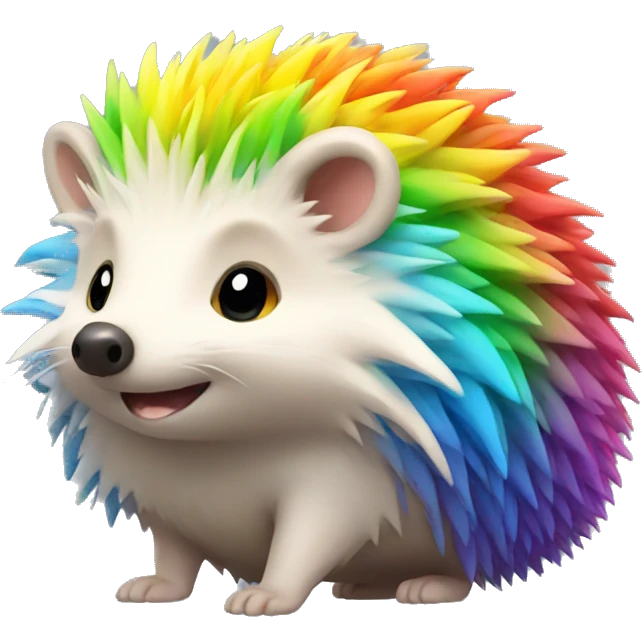 Rainbow Hedgehog Full Body emoji
