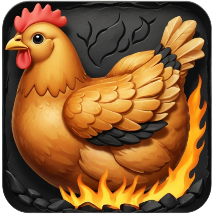 coal texture  chicken emoji