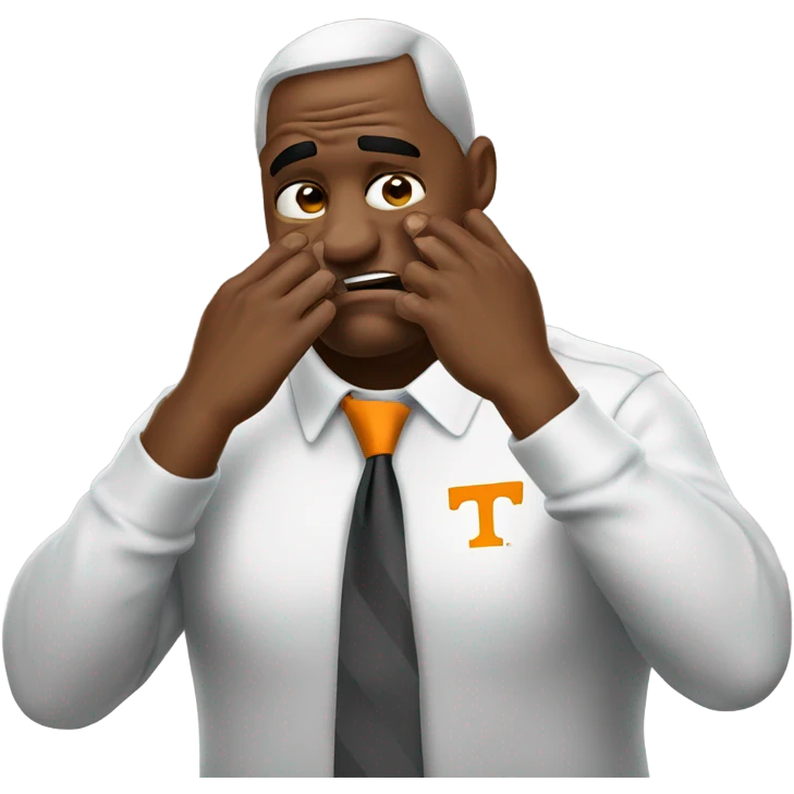 Tennessee football head coach crying  emoji