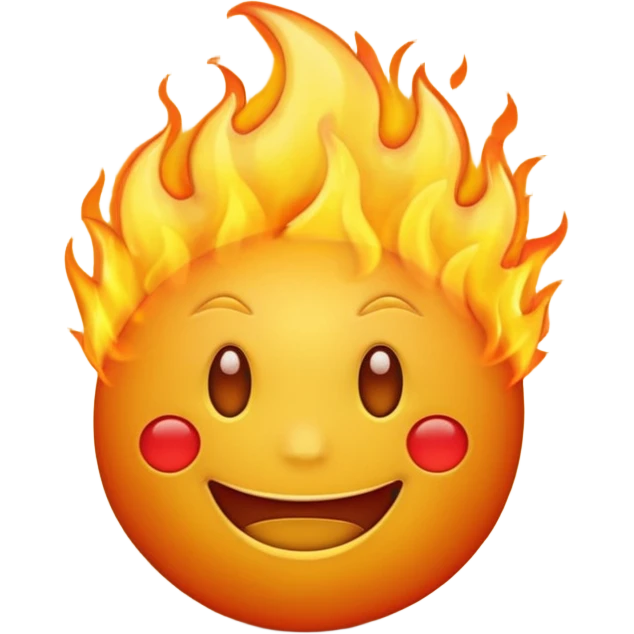 Emoji lighting itself on fire emoji