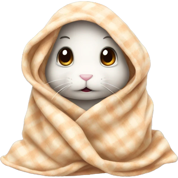 Bunny in blanket  emoji
