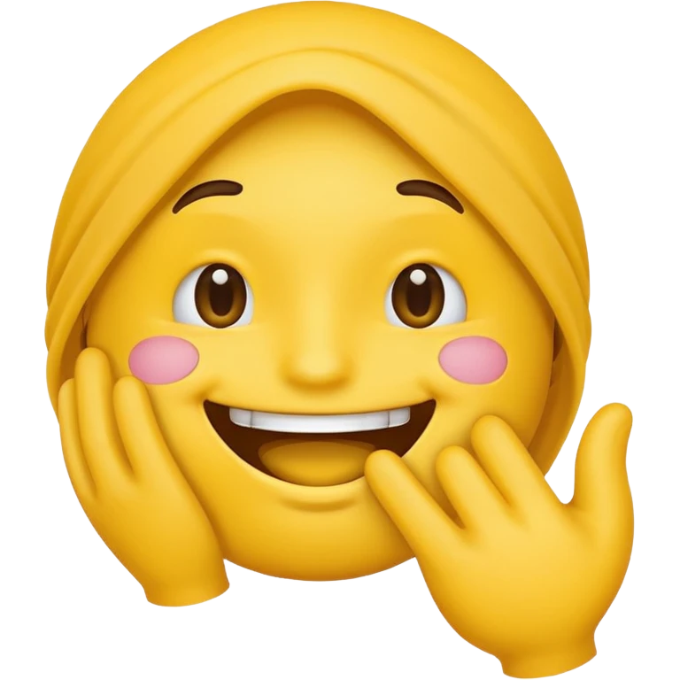 Emoji face covering mouth with hand emoji