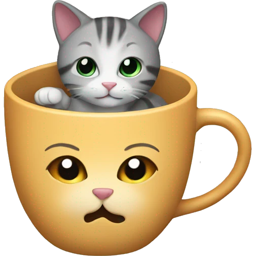 cup with cat emoji