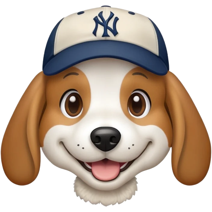 Beagle in Yankees gear emoji