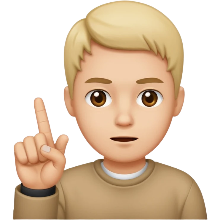 Middle finger with face emoji