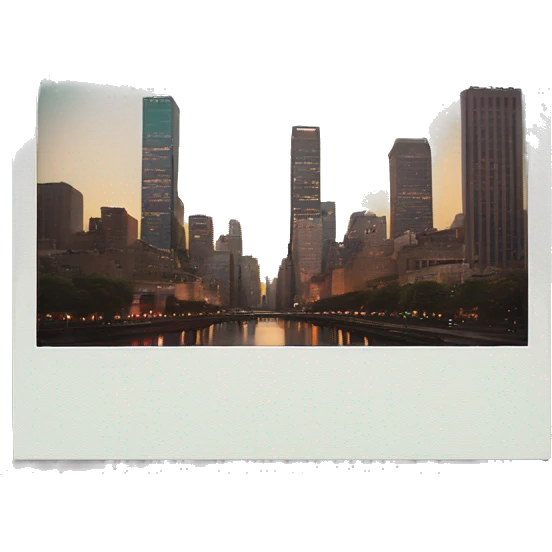 city in polaroid frame emoji