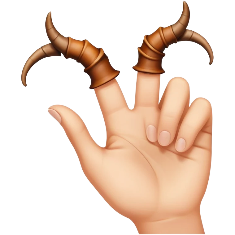 horns hand gesture upside down emoji