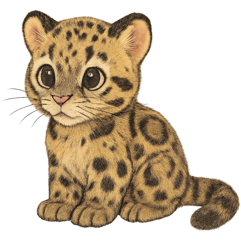 baby clouded leopard emoji