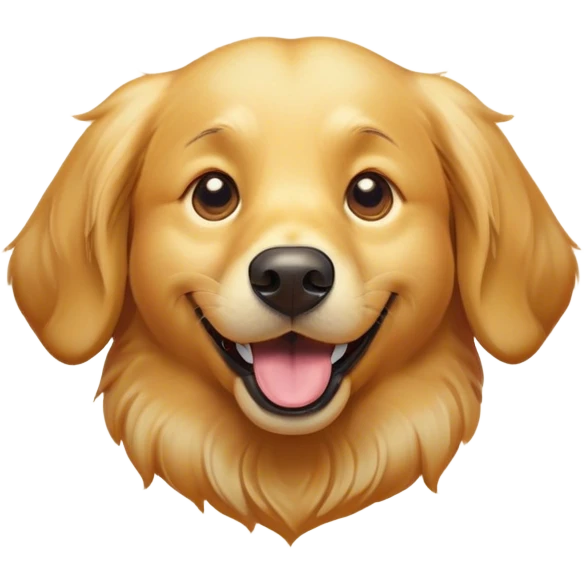 Cinematic Comical Golden Retriever Portrait Emoji, Head tilted dramatically with an exaggeratedly amused expression, featuring a vibrant golden coat with a lively sheen, wide, expressive brown eyes filled with playful disbelief, Simplified yet hilariously expressive features, highly detailed, glowing with a slightly sassy glow, high shine, dramatic yet playful, stylized with an air of cheeky mischief, bright and endearing, soft glowing outline, capturing the essence of a spirited and over-the-top companion, so meme-worthy it feels like it could side-eye its way into internet fame instantly! emoji