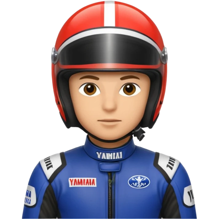 yamaha motor racer with helmet emoji