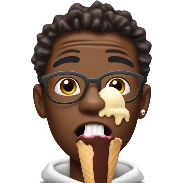 KSI eating ice cream emoji