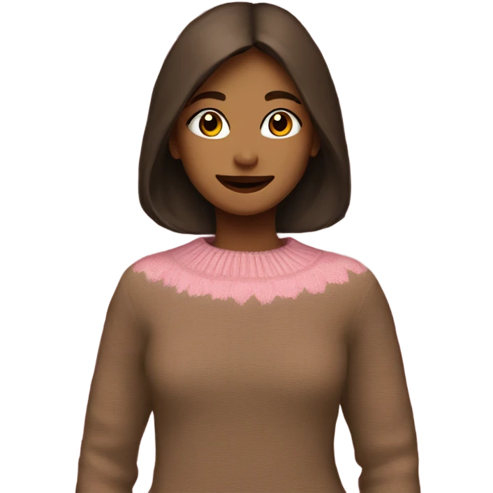brown pink bloom sweater emoji