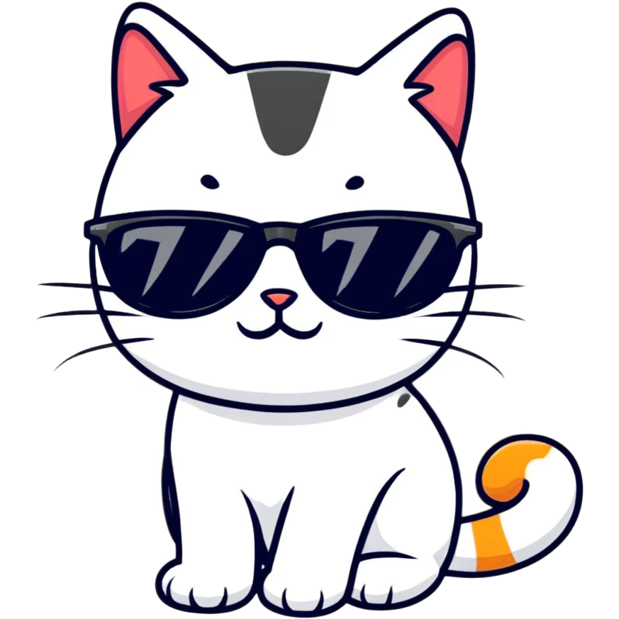 Cat with sunglasses emoji