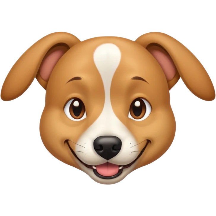 man-dog hybrid winking, playful look emoji
