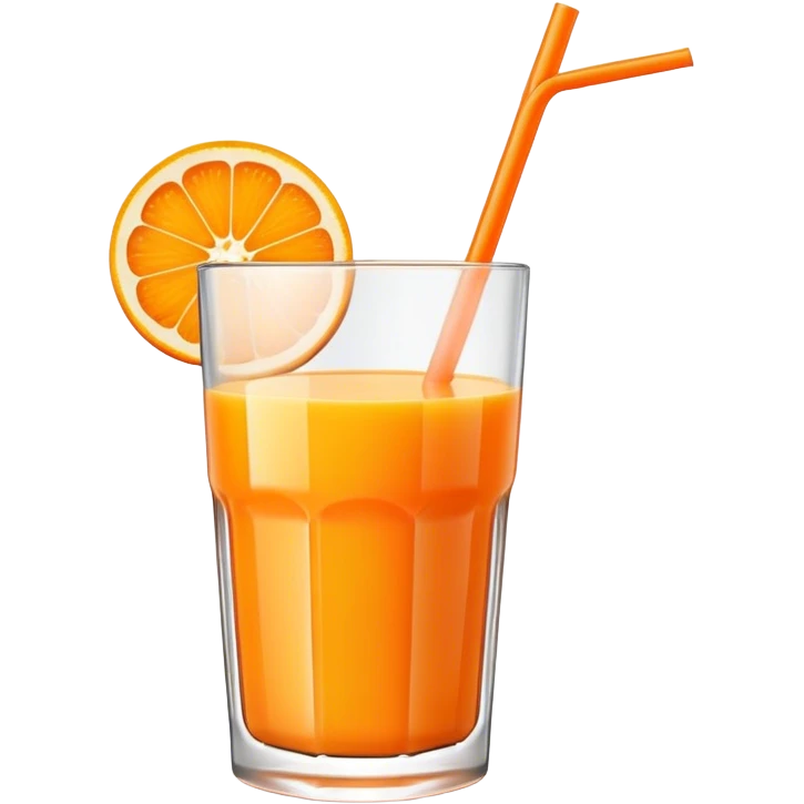 fresh orange juice in a glass emoji