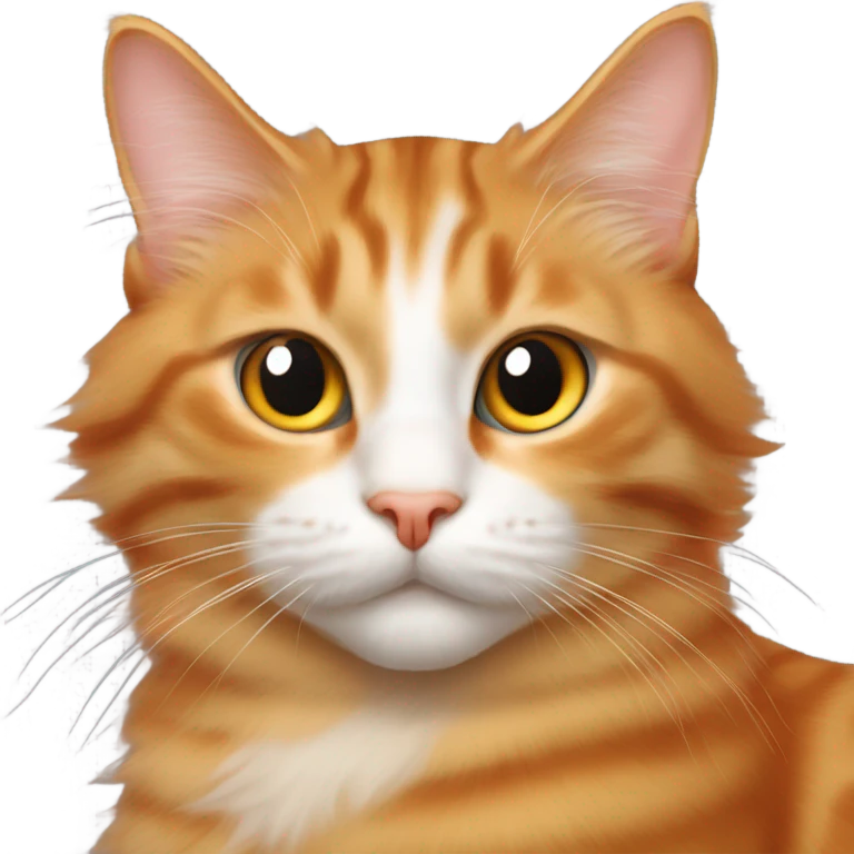 orange maine coone cat cuddled up emoji