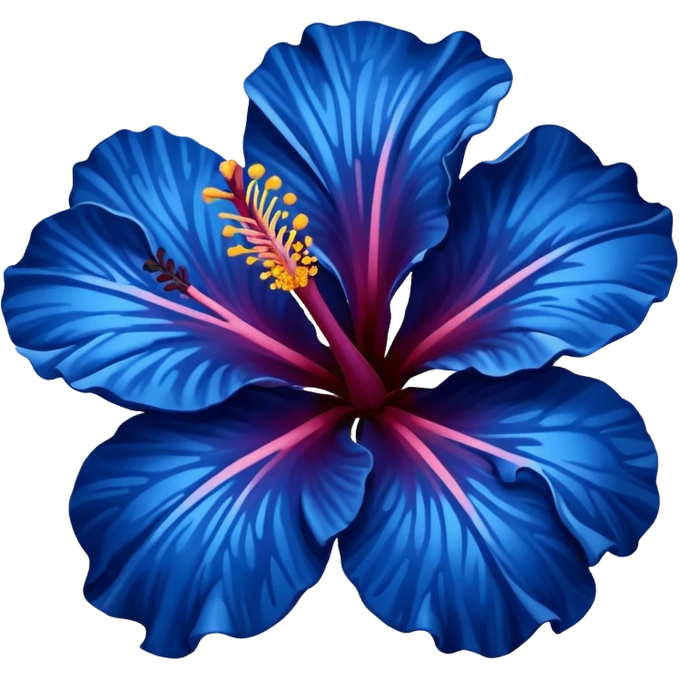 Dark blue flower hibiscus emoji