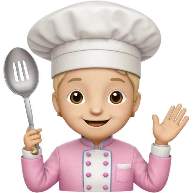 animal with pink chef costume emoji