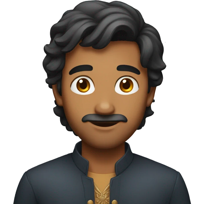 Indian guy with no mustache emoji
