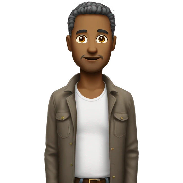 man showing empty pockets photorealistic serious emoji
